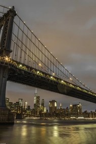 Poszter 30x45cm Manhattan híd és New York panoráma, Assaf Frank