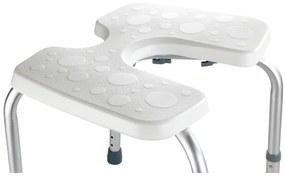 WENKO 206051100-Zsámoly SECURA 46x53,5 cm fehér/ezüst