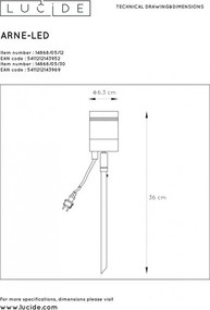LUCIDE 14868-05-12 ARNE-LED Kültéri Növényvilágító Lámpa GU10 IP44