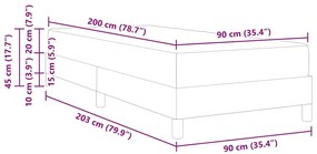 Ágy matracmal Fekete 90 x 200 cm Műbőr