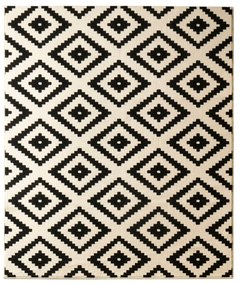 Hamla Diamond krémszínű-fekete szőnyeg, 120 x 170 cm - Hanse Home