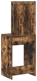LED világítással rendelkező öltöztető asztal Füstölt tölgy 50x41x135 cm