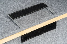 G21 tárolódoboz 30 x 30 x 15 cm, bambusz, fedéllel, szürke