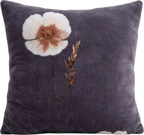 Kétoldalas Párnahuzat DUO SENSE ARVENA 45x45 cm mikroplüss/flanel, sötétszürke