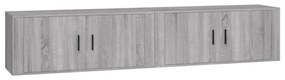2 db szürke sonoma falra szerelhető TV-szekrény 100x34,5x40 cm