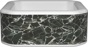 Avenli Oslo fekete márvány mintás felfújható jakuzzi, 170 × 170 × 70 cm, 760 l