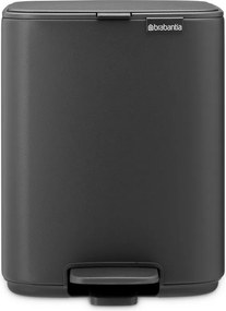 Sötétszürke acél pedálos szemetes 7 l Bo – Brabantia