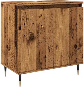 vidaXL antik fa színű szerelt fa fürdőszobaszekrény 58 x 33 x 60 cm