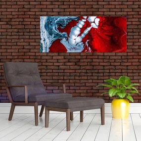 Absztrakt foltok képe (120x50 cm)