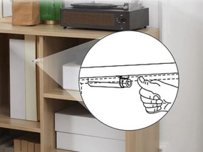 Magas komód VALMOR 120x75 cm, tölgy dekoráció