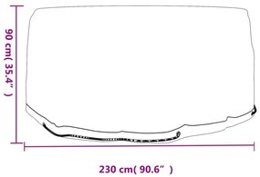 2 db kerek kerti bútorhuzat 10 fűzőlyukkal Ø230 x 90 cm