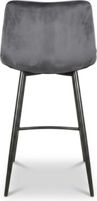 MILA VELVET szürke bárszék fekete lábakkal