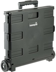 Keeeper Összecsukható bevásárlókocsi Olli 65 l Black, 65 l