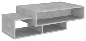 betonszürke szerelt fa dohányzóasztal 105 x 55 x 32 cm