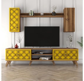 Nappali fal Classy S (dió + sárga). 1088343