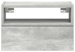 2 db betonszürke falra szerelhető éjjeliszekrény 45x26x28,5 cm