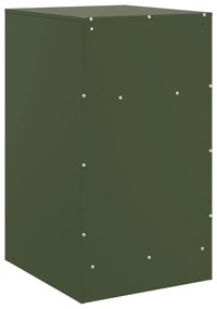 2 db olívazöld acél éjjeliszekrény 34,5x39x62 cm