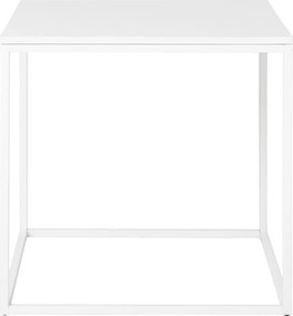 Vita lerakóasztal, modern dizájn, fehér keret, 45 x 45 x 45 cm