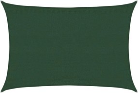vidaXL sötétzöld HDPE napvitorla 160 g/m² 3,5 x 5 m