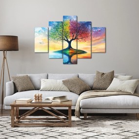 Kép – Évszakok festett fája (150x105 cm)