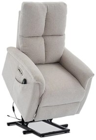 Elektromos vezérlésű bézs szövet dönthető fotel. TV-929 CRM2