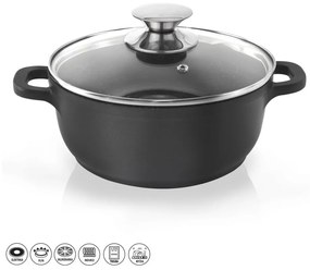 Grande tapadásmentes, alumínium edény üvegfedővel, ⌀ 24 cm - Orion