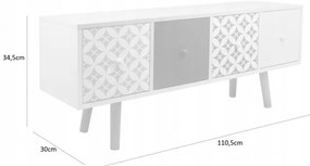 Natasa Retro Komód 4 Fiókkal 5834 Fehér N