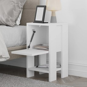 Éjjeliszekrény Ema - White, White