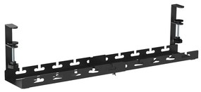 Állítható szélességű kábelrendező íróasztalhoz, fekete CM1 Flex LVN System LV1369