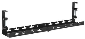 Állítható szélességű kábelrendező íróasztalhoz, fekete CM1 Flex LVN System LV1369