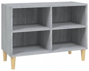 szürke sonoma színű TV-szekrény tömör falábakkal 69,5x30x50 cm