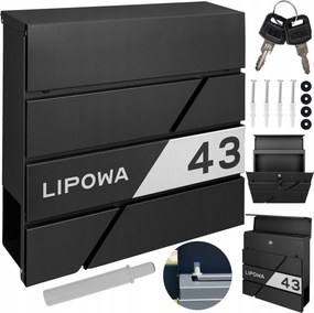 Tágas Fekete Postaláda Levelek Számára Minta