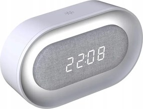 LED-es asztali éjjeli lámpa fehér ébresztőórával és hálószobai órával 3000K Polux