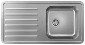 Hansgrohe S41, beépített mosogató S4111-F400 lefolyóval, rozsdamentes acél, HAN-43341800