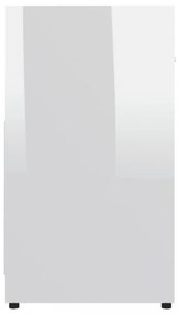 magasfényű fehér szerelt fa fürdőszobaszekrény 60 x 33 x 61 cm