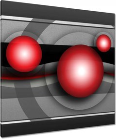 Vászonkép 90x90 Piros gömbök Absztrakt