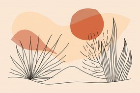 Poszter 45x30cm Puha növényzet