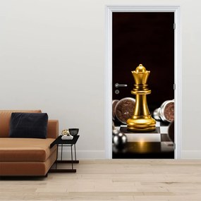 Fotótapéta ajtóra - Sakkfigurák (95x205cm)