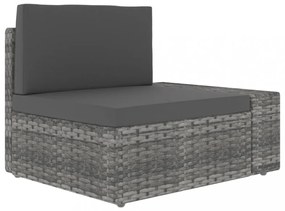 10 részes szürke polyrattan kerti ülőgarnitúra