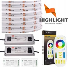 25m Cob Neon Rgb+cct távirányító szett 16w/24v fokozatmentesen állítható