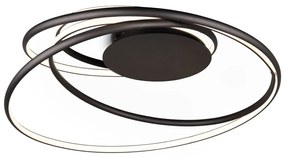 Fekete LED mennyezeti lámpa fém búrával Nala – Trio Select