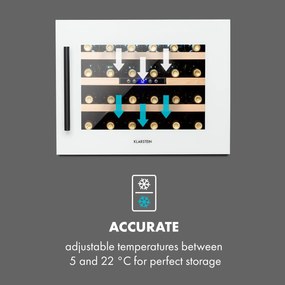 Klarstein Vinsider 24D Built-In, beépített borhűtő, Quartz Edition