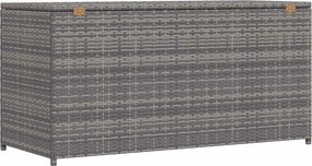 Szürke Polyrattan Kerti Tárolóláda 120 X 50 X 60 Cm