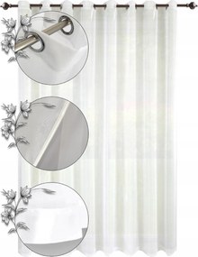 Kész függöny karikákkal 230x300 voile függöny, körökkel, szegéllyel, sima