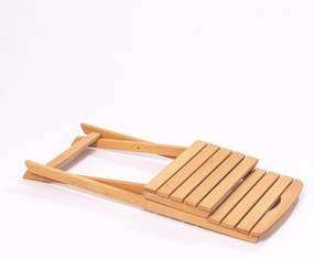 Natúr színű tömörfa kerti szék – Floriane Garden