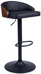 Elegáns Bárszék Fekete Eco-bőr Kárpittal. KANSAS