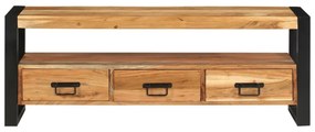 tömör akácfa TV-szekrény 120 x 30 x 45 cm