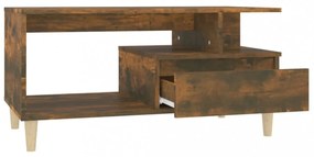 füstös tölgy színű szerelt fa dohányzóasztal 90x49x45 cm