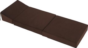 Összecsukható matrac/fotel, 2v1, barna, PELOS