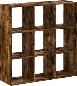 vidaXL füstös tölgy színű szerelt fa könyvespolc 102 x 32 x 102 cm